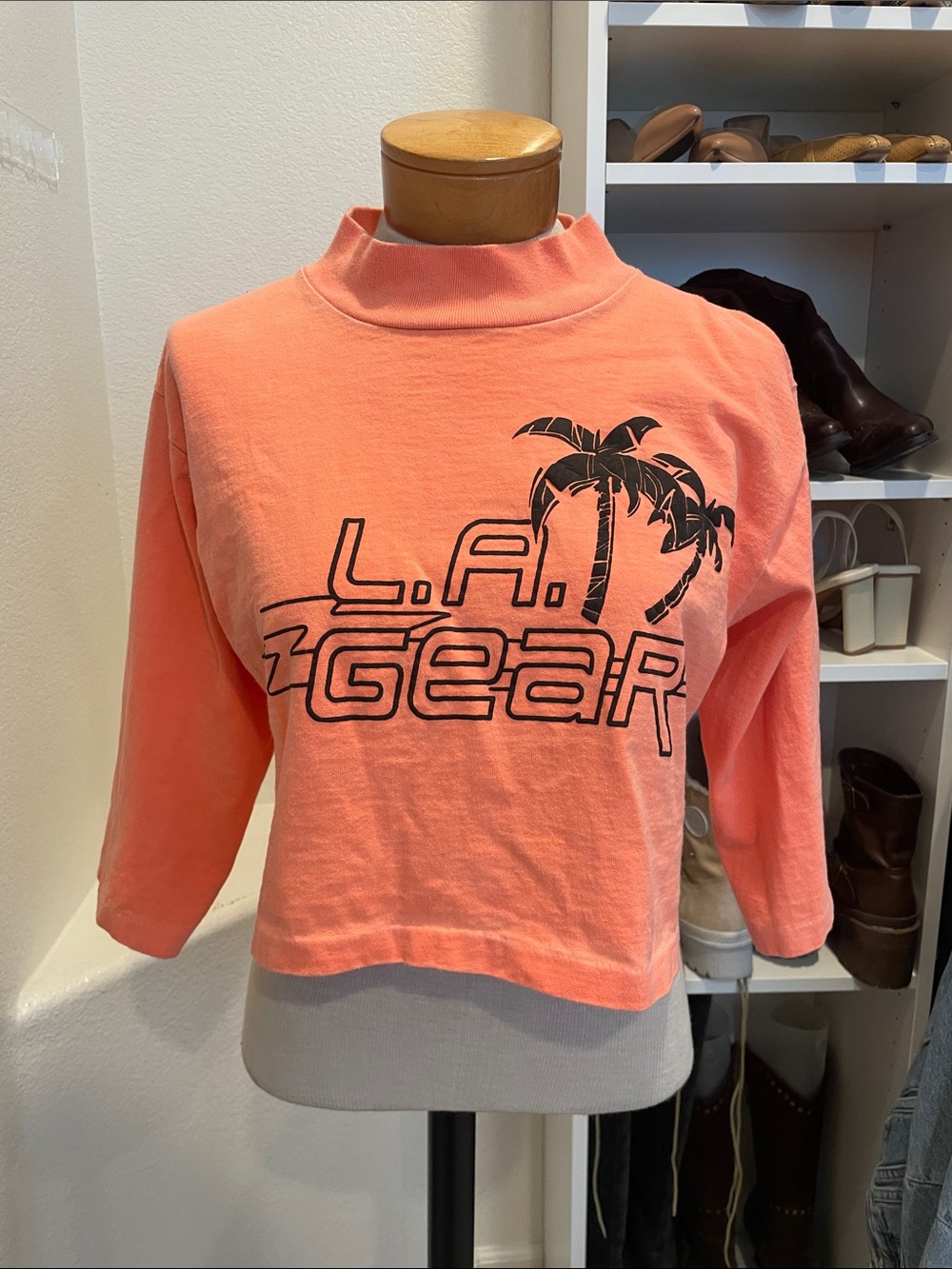 Vintage L.A. Gear crop t shirt Size S paper tag